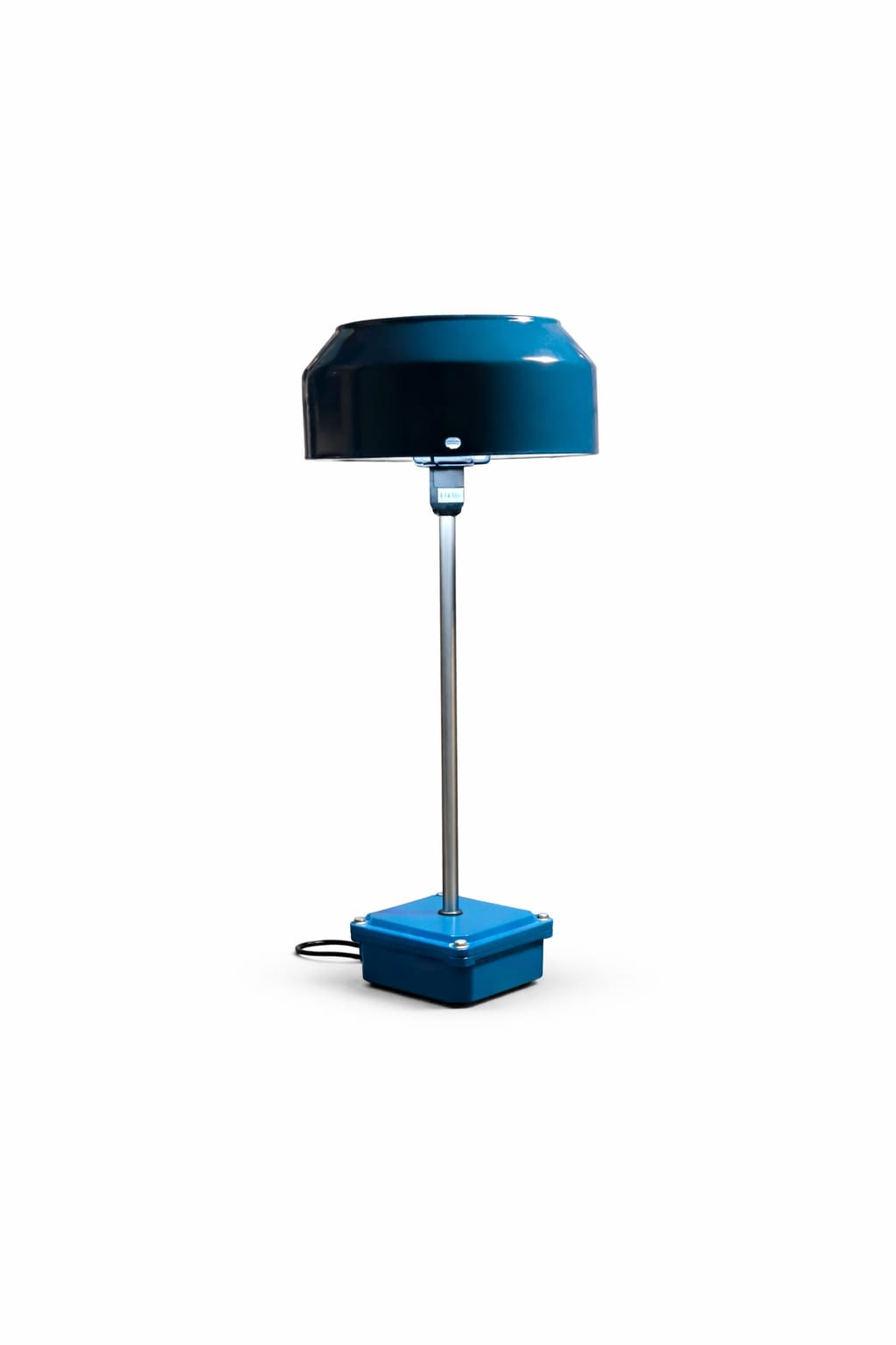 Blue industrial lamp